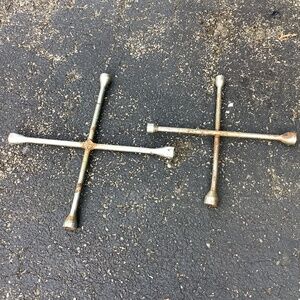 2 Automotive tools tire irons lug wrenches pair